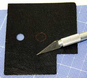 Cutting the leather covering