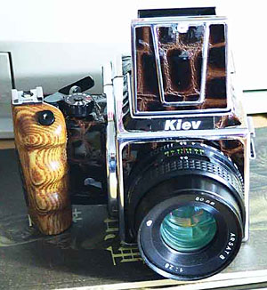 Kiev 88 mated with a Ricoh KR-5