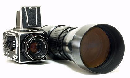 Kiev 88CM and 500mm Prakticar