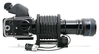 Kiev 88CM with Pentacon 6 bellows and tubes